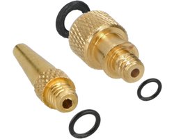 Dunlop Set Verloopnippels Fietspomp - 14 Stuks - Adapter Fietsventiel - Ballenpomp - Universeel Dunlop Set Verloopnippels Fietspomp - 14 Stuks - Adapter Fietsventiel - Ballenpomp - Universeel