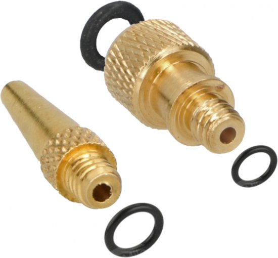 Dunlop Set Réducteur de Pompe à Vélo - 14 Pièces - Adaptateur Valve de Vélo - Pompe à Bille - Universel