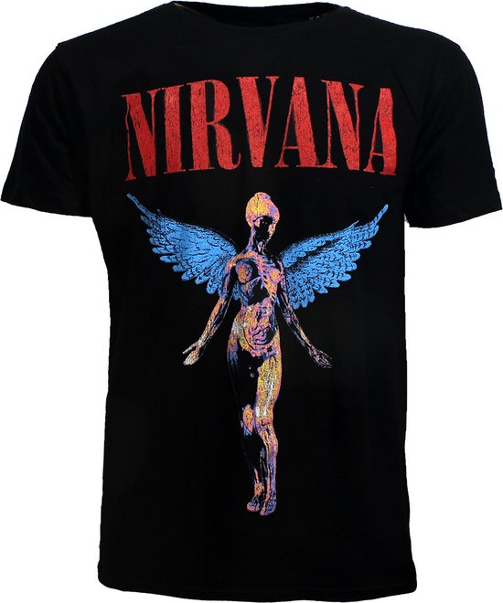 Nirvana In Utero Angelic Band T-Shirt Zwart - Officiële Merchandise