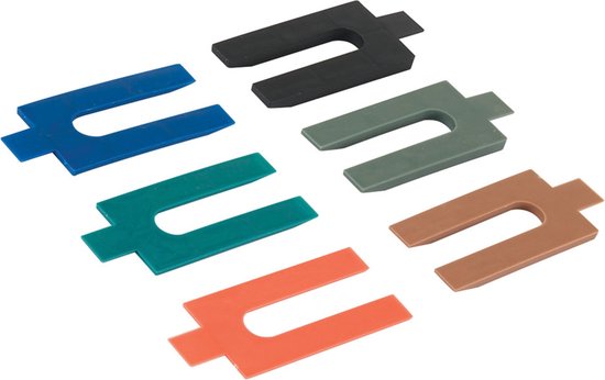 Foto: Silverline kunststof afstandhouders 1 6 mm 100 stuks kleurgecodeerd