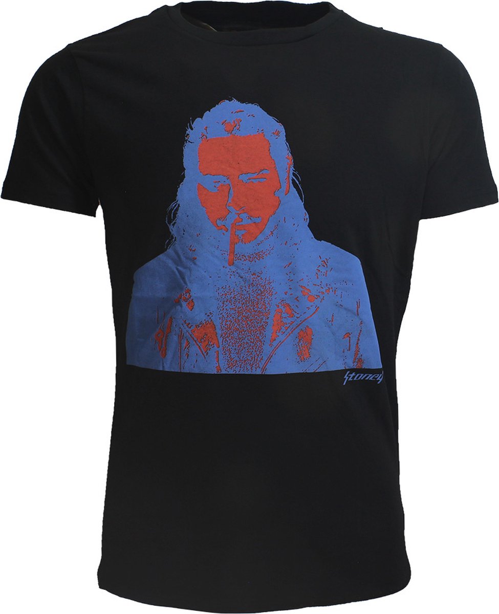 Post Malone Stoney Red Blue Photo T-Shirt - Officiële Merchandise - L