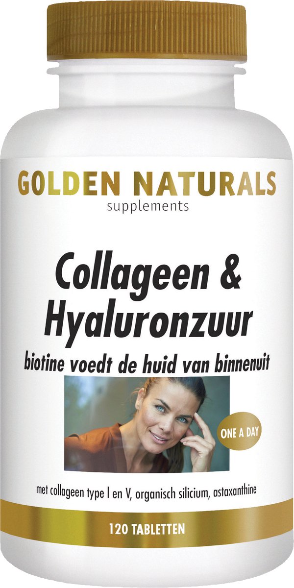 Bol.com Golden Naturals Beauty Collageen & Hyaluronzuur (120 tabletten) aanbieding