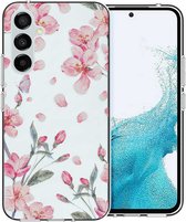 iMoshion Hoesje Geschikt voor Samsung Galaxy A54 (5G) Hoesje Siliconen - iMoshion Design hoesje - Roze / Blossom Watercolor