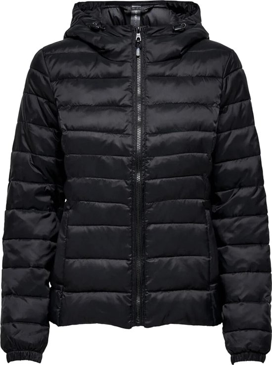 ONPTAHOE HOOD JACKET OTW - VESTE À CAPUCHE - DOUBLÉE - FEMME - NOIR AVEC BANDE RÉFLÉCHISSANTE - TAILLE XS