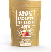 Activlab - 100% Whey Isolate De Luxe Zero - 85g protein - Eiwit Poeder - Whey-Isolaat - Suikervrij/Vetvrij - 700g - Aardbei