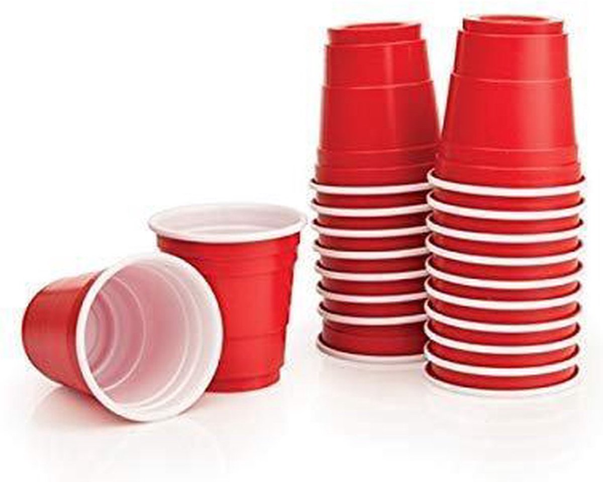 SuperTilt® - Mini Red Shot Cups - 50 stuks - Shotglas - Drankspel - Rood