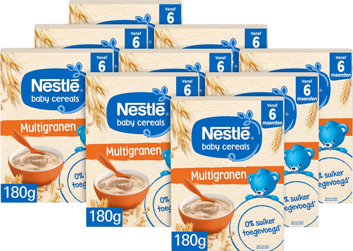 Goedkoopste Nestlé Baby Cereals multigranen - ontbijtpap - babyvoeding 6 maanden - 9 x 180g
