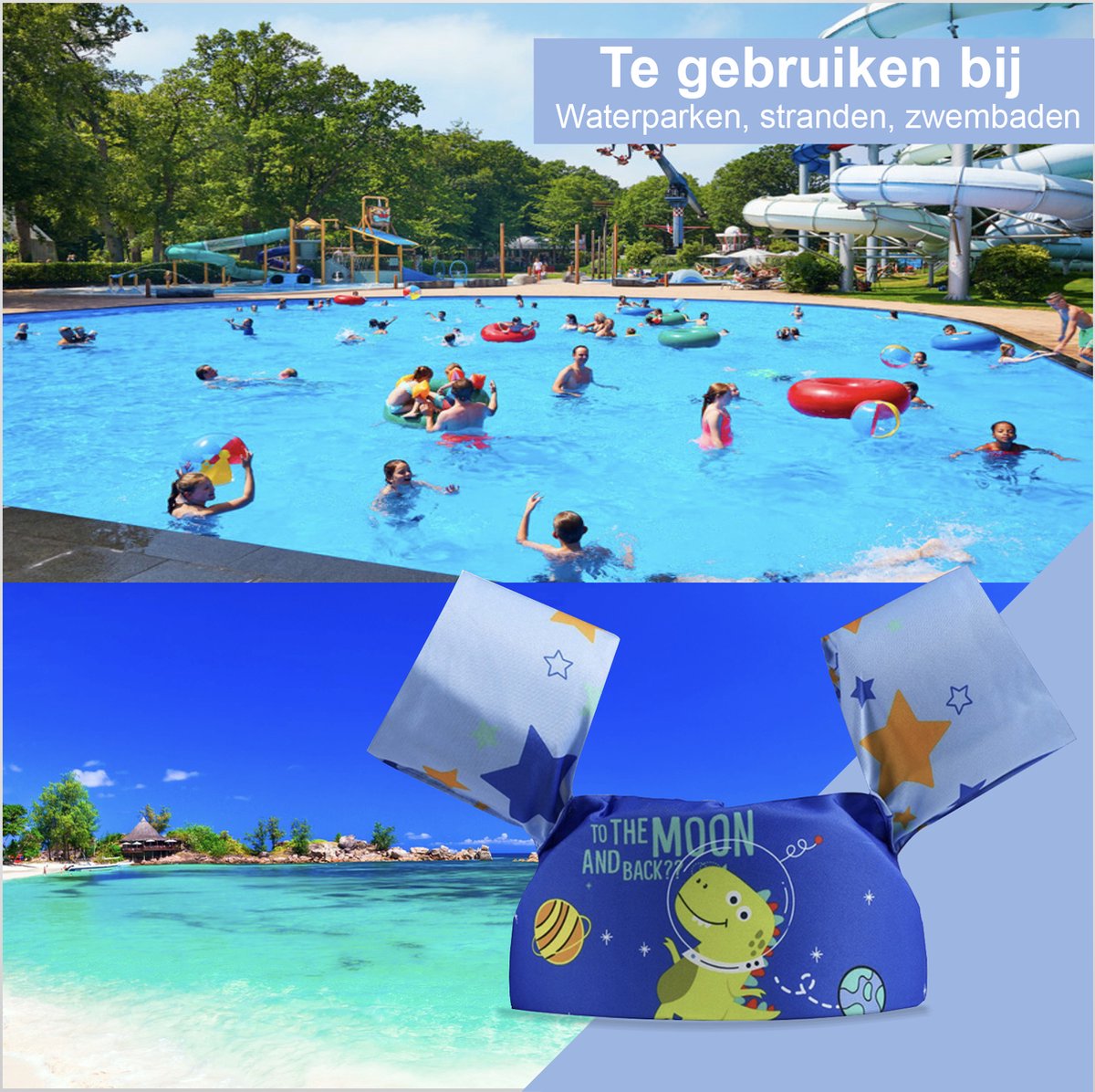 VoordeelShop® Puddle Jumper Zwemvest 2 - 6 Jaar - Incl. Veiligheidssluiting - Dinosaurus - Zwembandjes Drijfvest & Zwemvleugels - Swimtrainer & Zwemgordel - Zwemvest Kinderen - Peuter - 25 KG — afbeelding 8