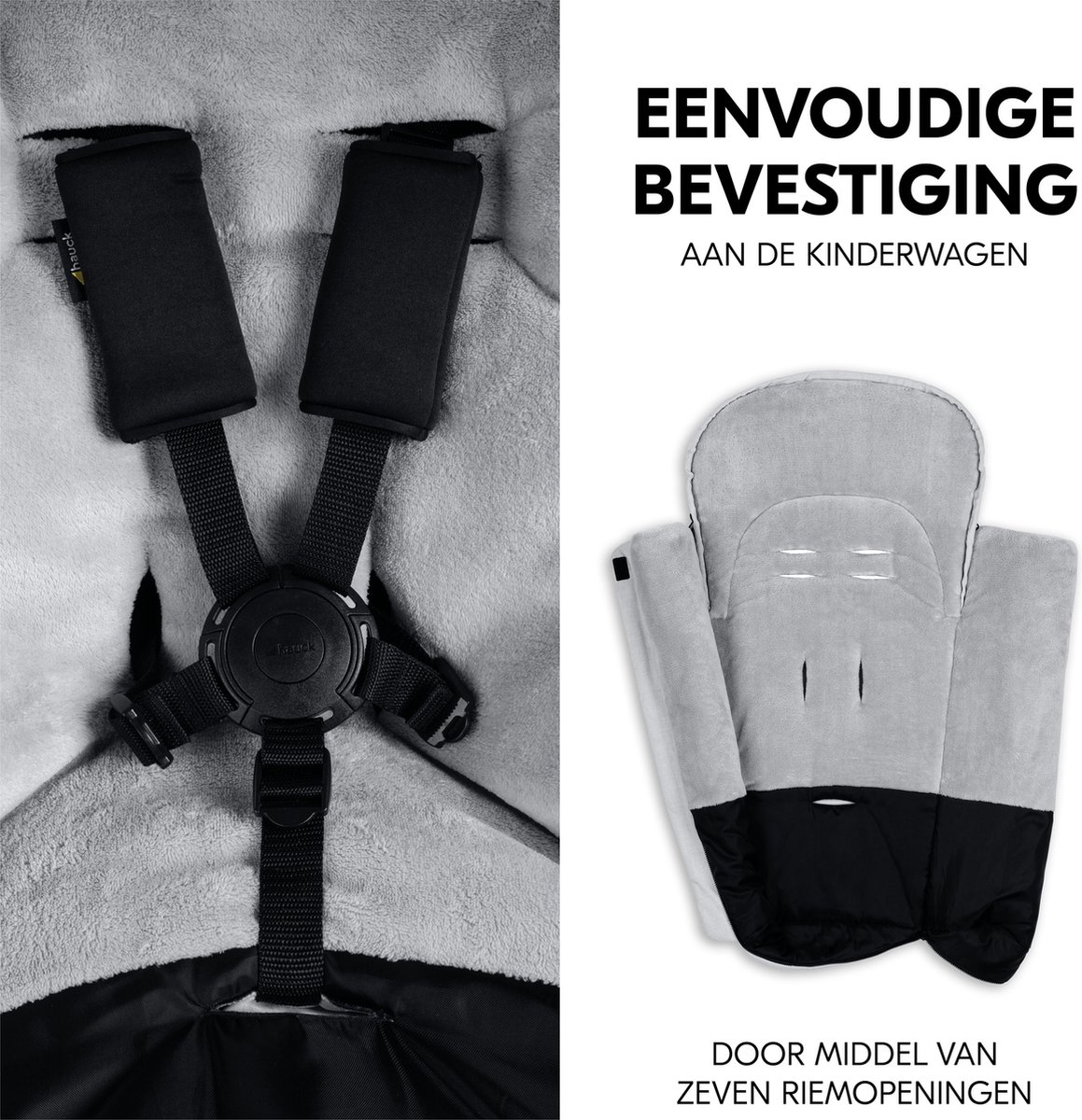 Hauck Pushchair Footmuff Winter - kinderwagen voetenzak - Grey – foto 4