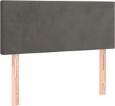 vidaXL Tête de lit Velours Gris foncé 80x5x78/88 cm