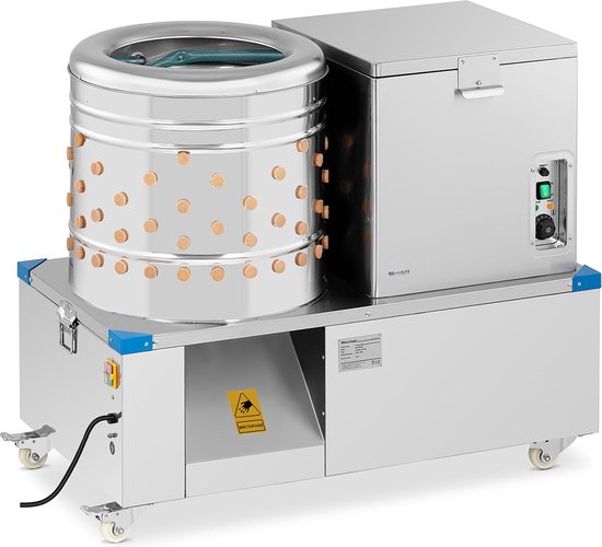 Foto: 2 in 1 plukmachine en broeiketel voor pluimvee trommel 55 cm 3 4 kippen per min wiesenfield