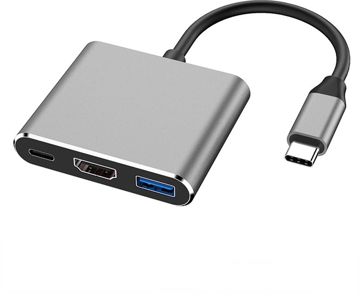 3 in 1 USB C Hub - Merkloos