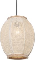 QAZQA rob - Suspension orientale - 1 lumière - Ø 35 cm - Wit - Salon | Chambre à coucher | Cuisine