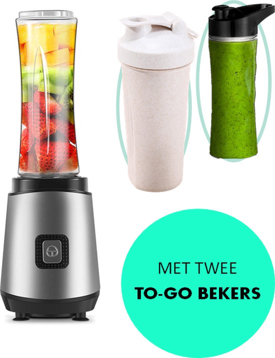 blender Smoothie maker twee TO GO bekers 400 watt compacte
