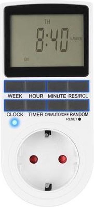 QualiPro Digitale Programmeerbare Timer - Aan/Uit Timer - Digitale Tijdschakelaar