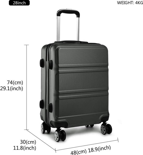 Trolley Suitcase Set, Handbagage / Lightweight 4 rolls carry-on trolley  suitcase board... | bol.