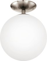 EGLO Rondo - Plafondlamp - 1 Lichts - Ø250mm. - Nikkel-Mat - Wit
