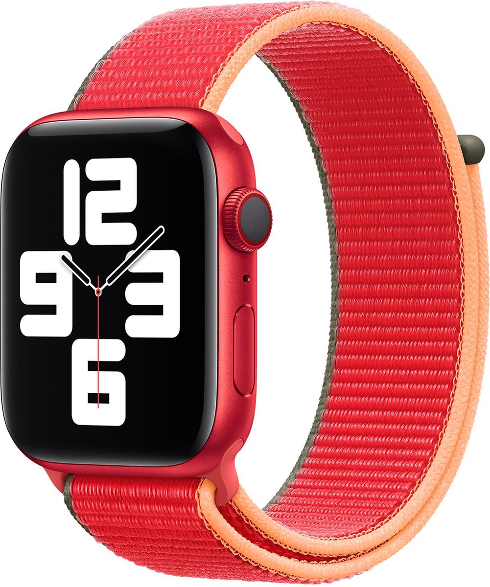 Apple Watch Geweven Sportbandje - 44mm - Rood- voor Apple Watch SE/1/2/3/4/5/6