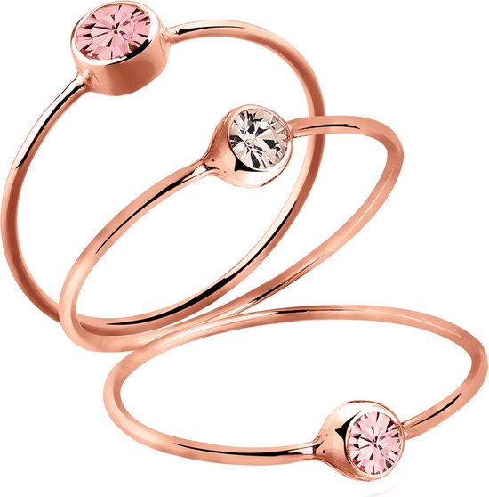 Bagues pour femmes Elli Motif de fiançailles pour femmes Elegant avec des cristaux en Argent sterling 925