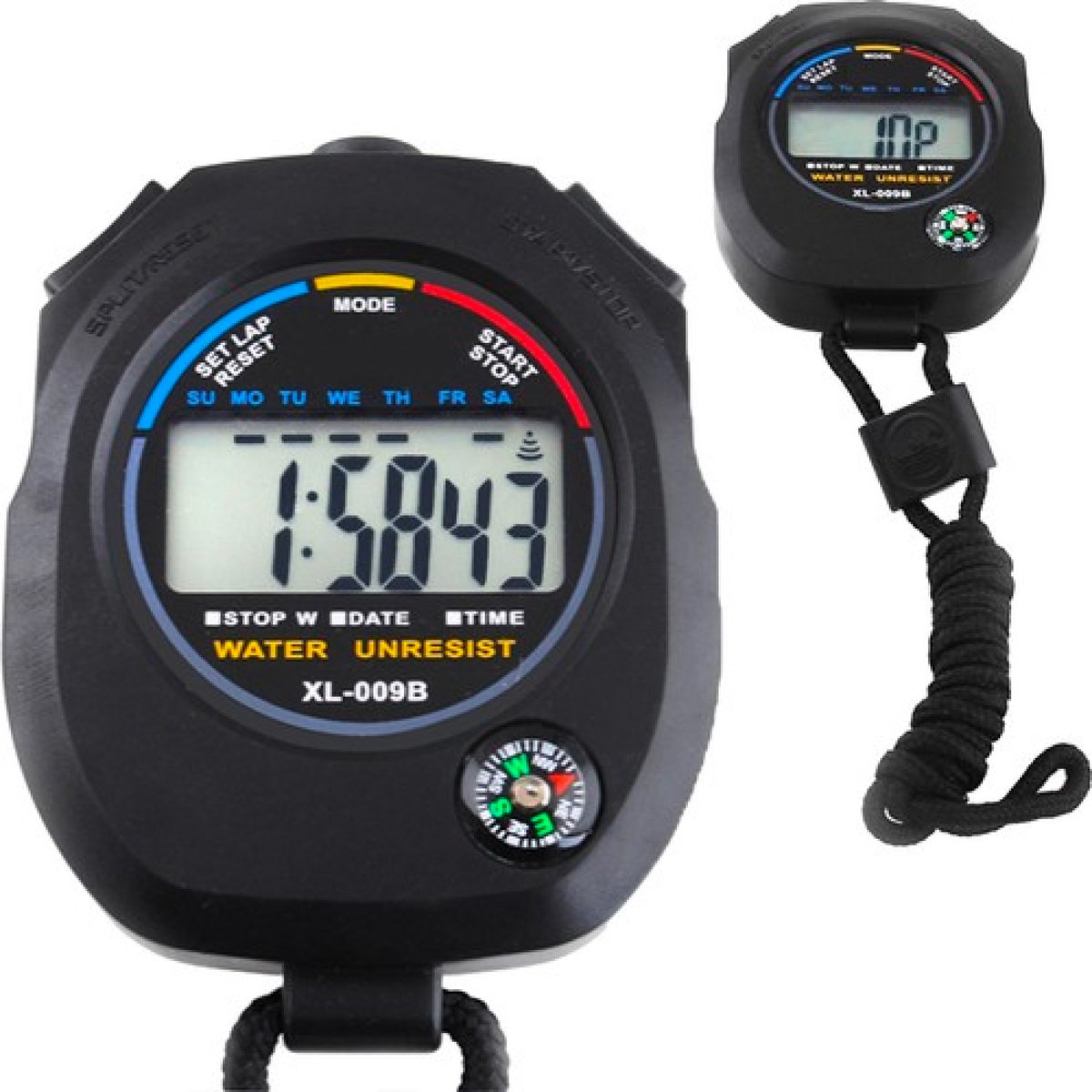 Stopwatch - Met Kompas - Hardlopen - Sport Timer - Digitale Stopwatch - Merkloos
