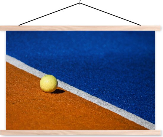 Affiche textielposter colorée terrain de hockey et balle 150x100 cm