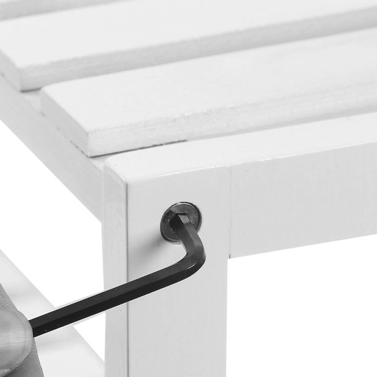 en.casa] Badkamerrek Göinge bamboe ladderplank met 4 planken