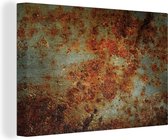 Toile Peinture Acier - Rouille - Vintage - 150x100 cm - Décoration murale