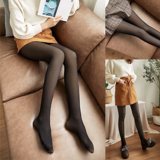 Viozocy Dames Thermische Panty Met Fleece Voering Nep