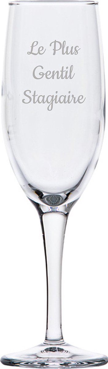 Champagneglas gegraveerd - 16,5cl - Le Plus Gentil Stagiaire