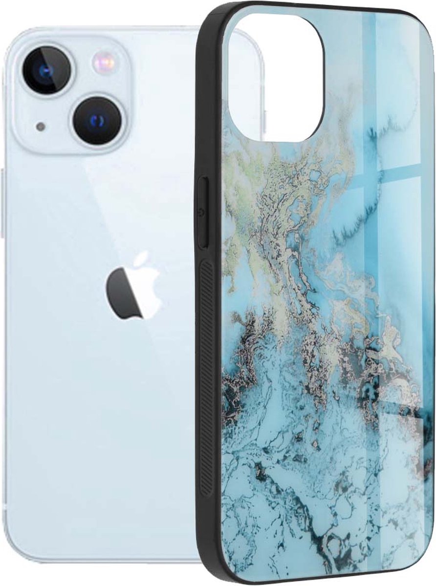 Techsuit - Glaze Series Hoesje Voor iPhone 13 - Blauwe Oceaan