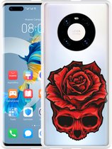 Huawei Mate 40 Pro Hoesje Red Skull Designed by Cazy