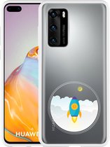 Huawei P40 Hoesje To the Moon Designed by Cazy