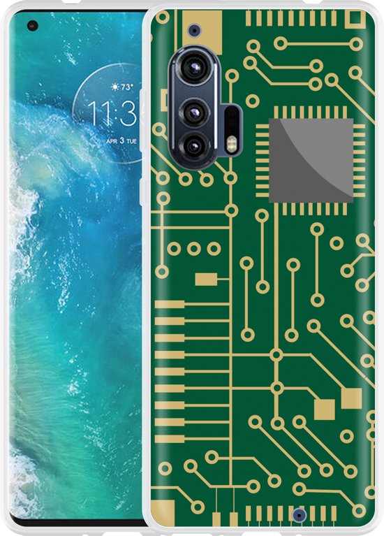 Hoesje geschikt voor Motorola Edge Plus Microcircuit bol
