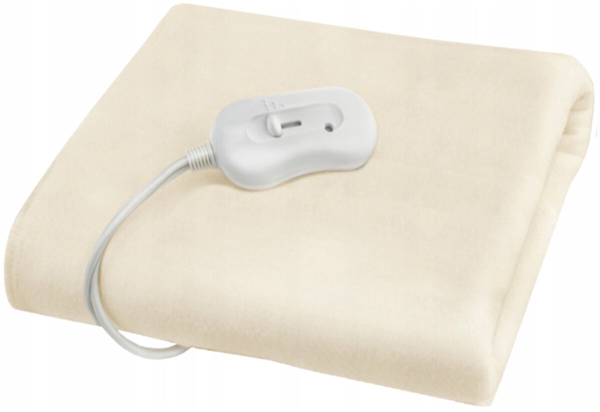 Bol.com Malatec - Elektrische Deken - Electrische Onderdeken - Warmte Deken - Wit - 150 x 80 cm aanbieding