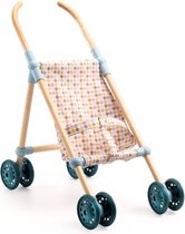 Djeco accessoires Wooden Stroller Little Cubes - 44 cm