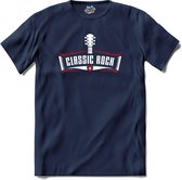 Classic Rock | Muziek - Gitaar - Hobby - T-Shirt - Unisex - Navy Blue - Maat 4XL