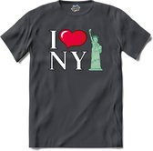 I Love New York | New York - Vintage - T-Shirt - Unisex - Mouse Grey - Maat L