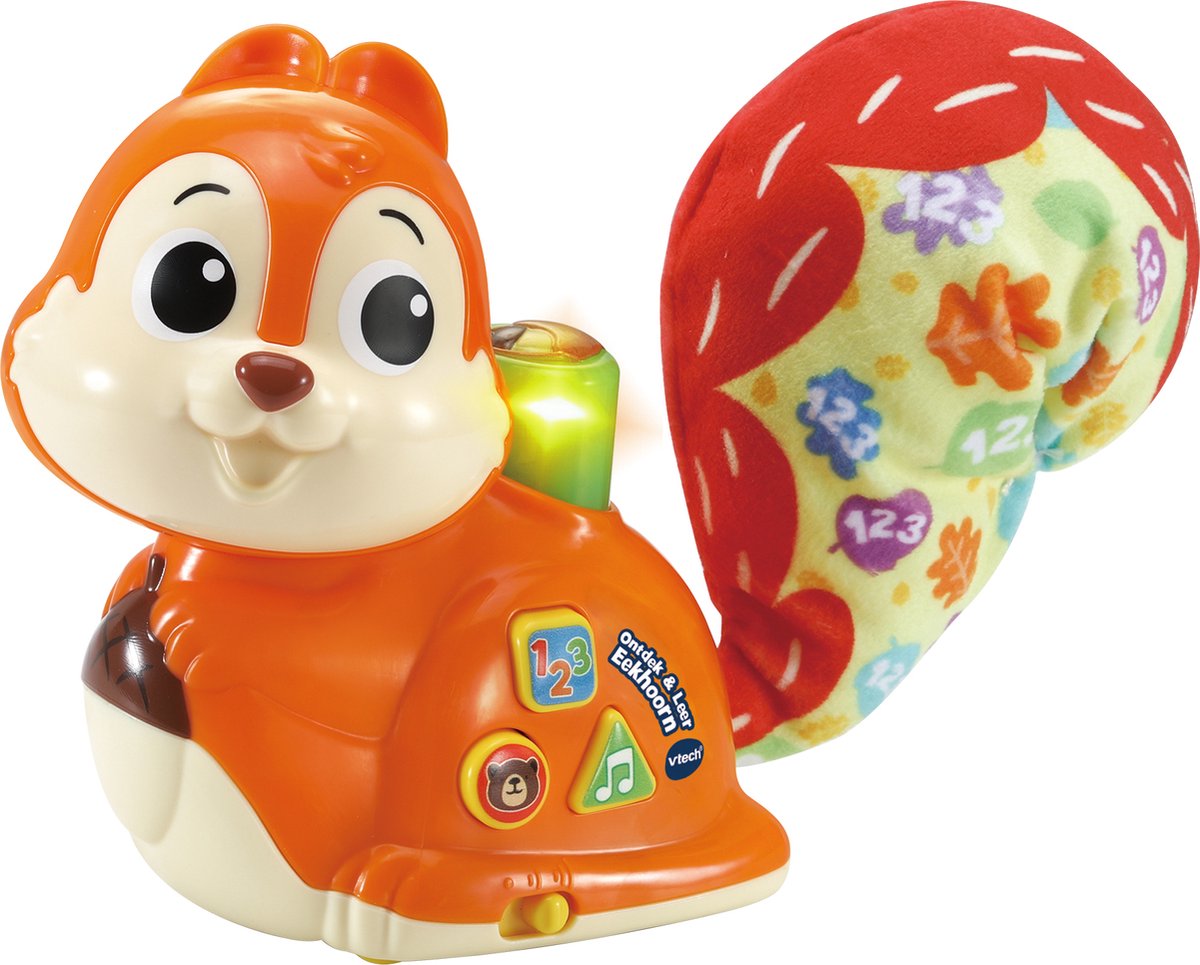 VTech Baby Ontdek & Leer Eekhoorn - Educatief Speelgoed - Cijfers Tellen en Muziek - Van 9 tot 36 Maanden