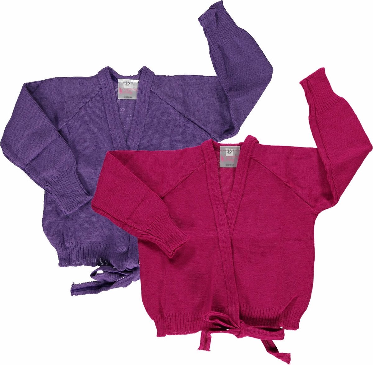 Dancing Daisy - 2 balletvestjes - Paars - Cerise - 22 - Maat 92-98
