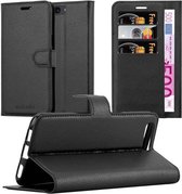 Cadorabo Hoesje voor OnePlus 5 in PHANTOM ZWART - Beschermhoes met magnetische sluiting, standfunctie en kaartvakje Book Case Cover Etui