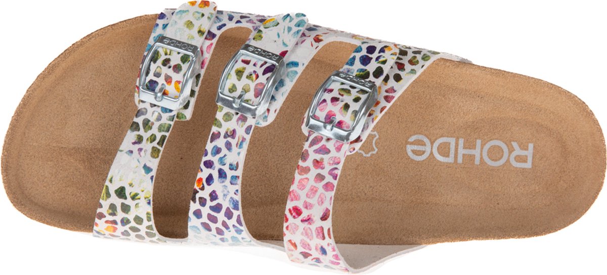 Rohde 5620 08 Slippers Wit Multi Leer Dames - Wit Multi - 42