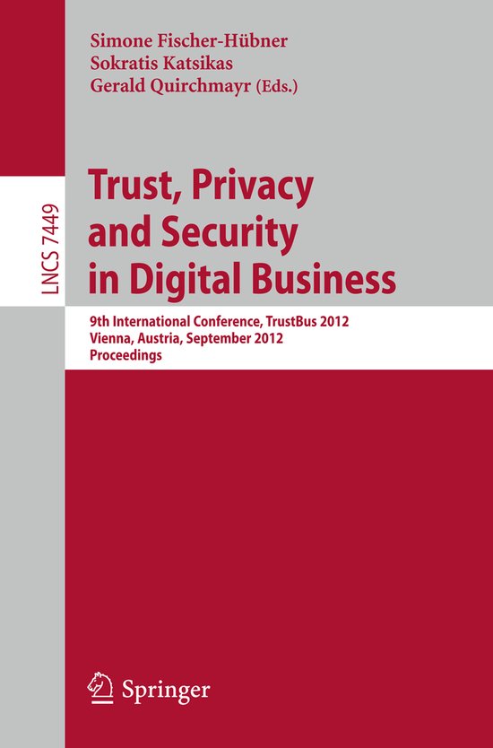 Trust, Privacy and Security in Digital Business - cover