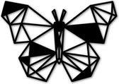 Houten Dierenkop - Vlinder - Groot, Zwart MDF