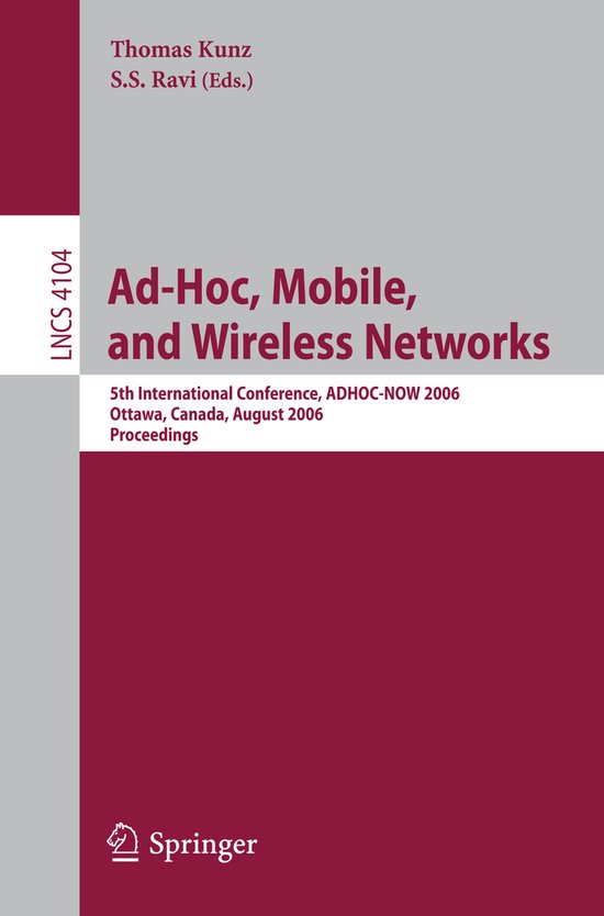 Ad-Hoc, Mobile, and Wireless Networks - cover