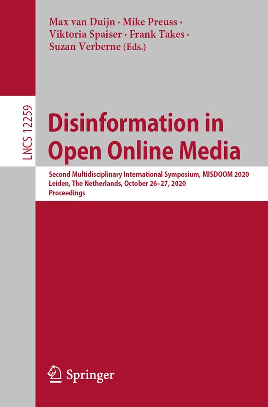 Disinformation in Open Online Media - cover