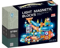 Magnetische blokken ballenbaan Glowing 75 st. - Light Magnetic Blocks -  Magnetic