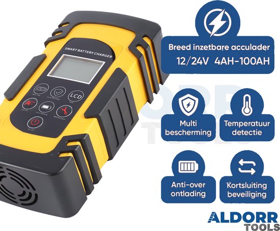 BETA 1498H/25A – Caricabatterie Elettronico 12-24V Multifunzione per Batterie al Piombo e al Litio, con Display LCD e Protezioni di Sicurezza, Corrente di carica 6-24A