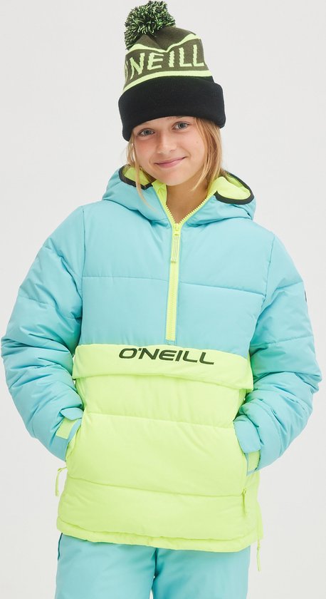 O'Neill Jacket Girls O'RIGINALS PUFFER ANORAK Aqua Sea Color Block 140 - Aqua Sea Color Block 52% Polyester, 48% Polyester recyclé