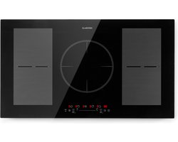 Klarstein Kookplaat Delicatessa 90 Flex- Inbouw – Inductie – 5 Kookzones – 7400W – Minimaal Energieverbruik – Glaskeramische Kookplaat – Onderhoudsvriendelijk – Flexibele Kookplaten – Slider-Functie – Krachtig – Elegant design – Zwart