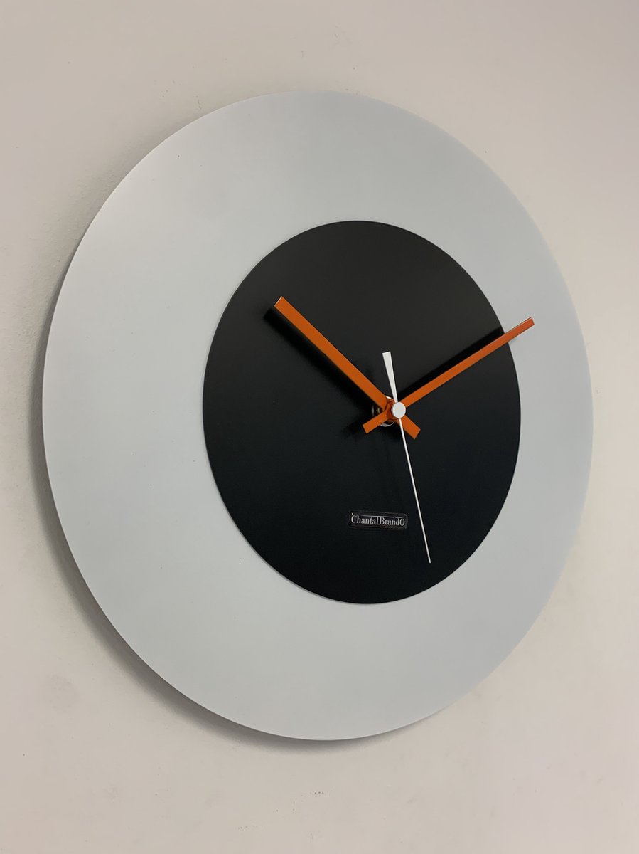 Wandklok ChantalBrandO MISTRAL WHITE & BLACK -- MODERN DESIGN --